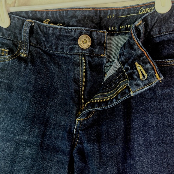 Eddie Bauer Women's Curvy Fit Slim Straight Dark Wash Jeans Size 6‎ - Picture 6 of 14